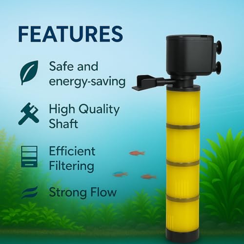 VAYINATO RS Electricals RS-3320F Liquid 4 Layer Sponge Internal Filter | Suits Up to 3 Feet Aquarium Fish Tank | Power : 30W | Output : 1800 L/H - Image 2
