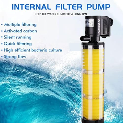 VAYINATO RS Electricals RS-3320F Liquid 4 Layer Sponge Internal Filter | Suits Up to 3 Feet Aquarium Fish Tank | Power : 30W | Output : 1800 L/H - Image 4
