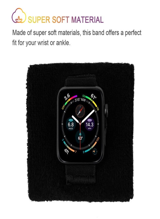 IFCASE Sport Sweatband Wrist/Ankle Band for Apple Watch 42/41/40mm, iWatch Series 11 10 9 8 7 6 5 4 SE, Unisex Wristband/Ankleband (M) - Image 2