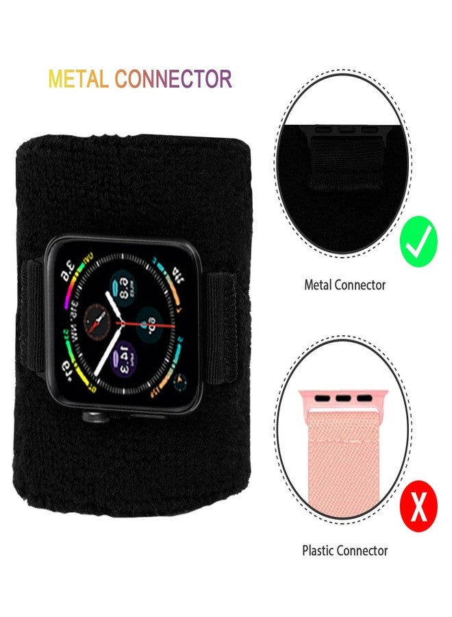 IFCASE Sport Sweatband Wrist/Ankle Band for Apple Watch 42/41/40mm, iWatch Series 11 10 9 8 7 6 5 4 SE, Unisex Wristband/Ankleband (M) - Image 4