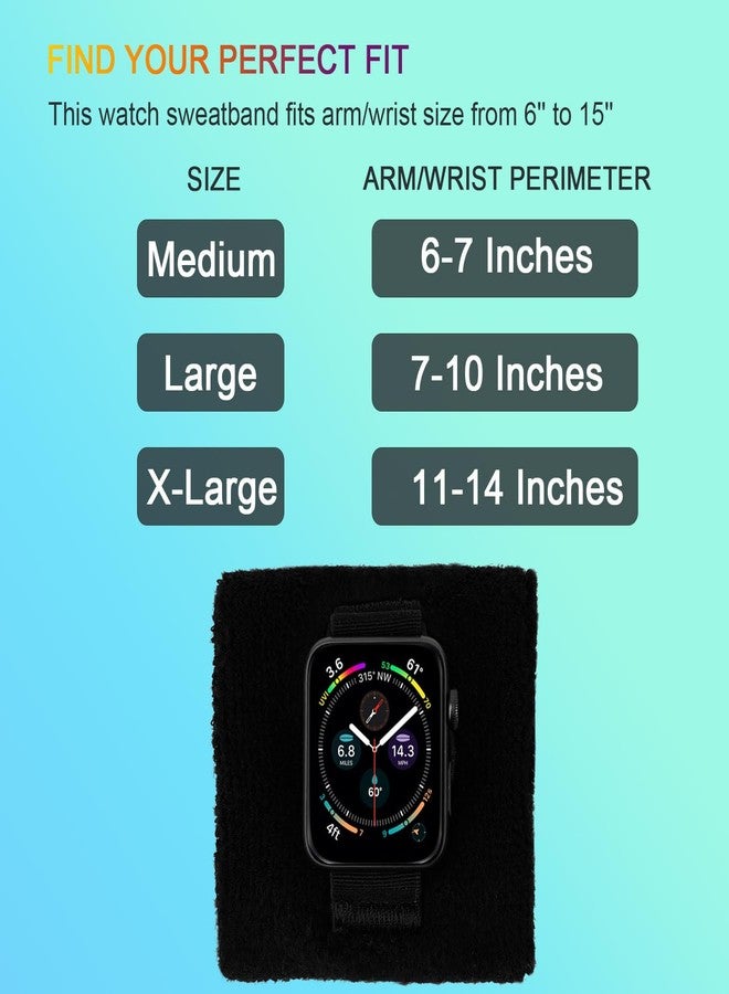 IFCASE Sport Sweatband Wrist/Ankle Band for Apple Watch 42/41/40mm, iWatch Series 11 10 9 8 7 6 5 4 SE, Unisex Wristband/Ankleband (M) - Image 5