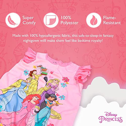 Disney Girls' Princess 3-Pack Nightgown, GIRLS RULE 3, 4 - Image 3