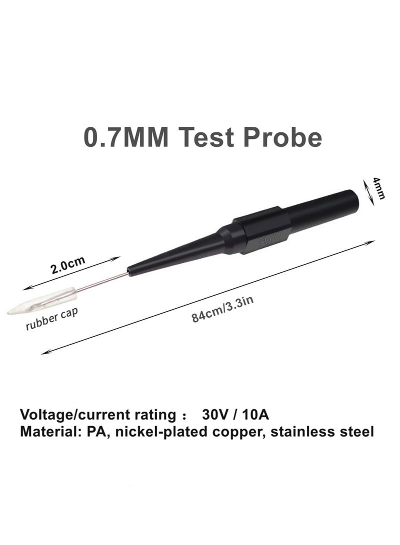 10 Pack Auto Repair Test Probe, Back Probe kit,Test Leads Probes 4mm Banana Plug,utomotive Diagnostic Test Accessories Repair Tools Needle 0.7mm (Red and Black)  - Image 4