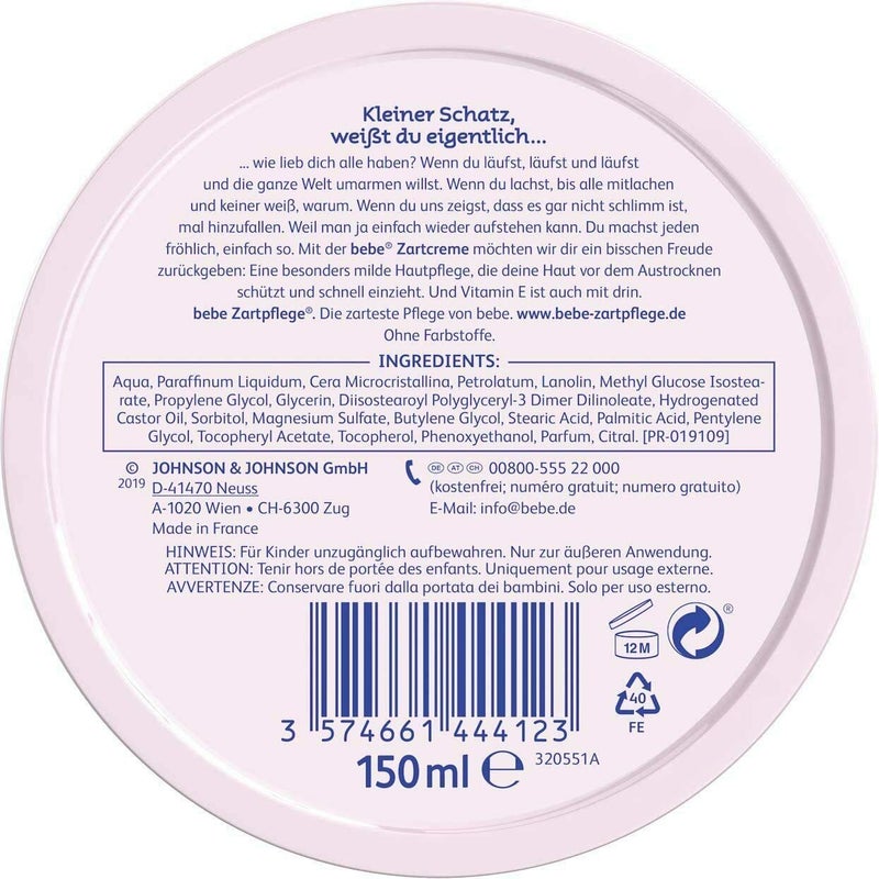 بي بي Bebe Zartcreme Baby Cream 150ml - Image 2