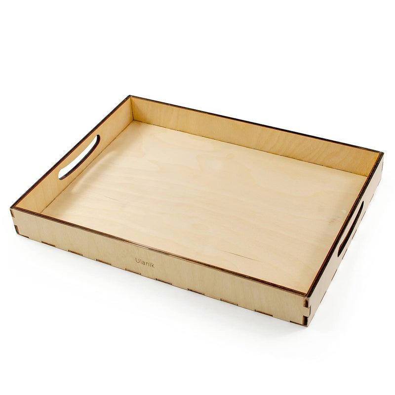 Ulanik Sorting Tray Toddler Montessori Toys for 3 Year Old + Kids Wooden Montessori Tray for Preschool Learning Color Sorting and Counting - No Sections - Image 1