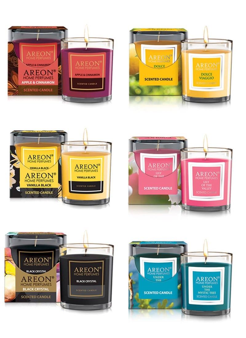 Pack of 12 Areon Scanted Candle 6 Unique Fragrances