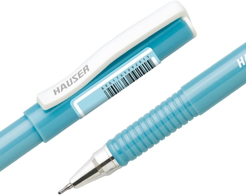HAUSER UV Gel Pen Wallet Pack | Ensures Smoothness & Durability | Waterproof Ink For Smooth & Smudge Free Writing | Blue Ink, Pack of 20 Pens - Image 4