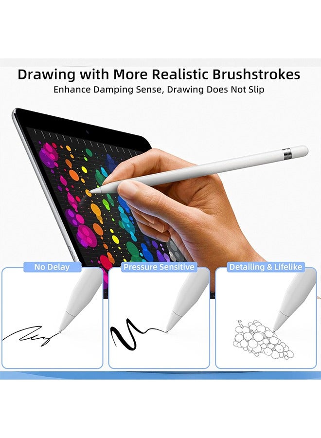 3Pcs Replacement Tips for Apple Pencil 1st/2nd Generation No Wear Out Noiseless Precise Control Stylus Tip Mute anti slip original replacement pen head for iPad Pro Pencil for Apple Pencil - White  - Image 4
