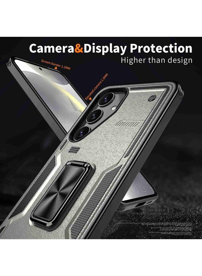 S-TOP Case For Samsung Galaxy S24+ 5G Ring Holder PC Hybrid TPU Phone Case - Image 5