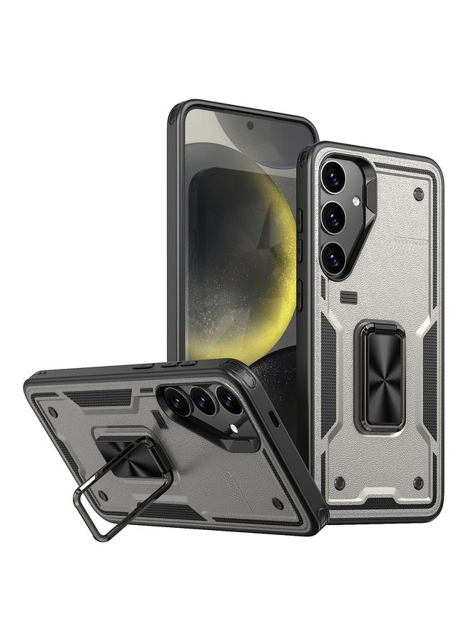 S-TOP Case For Samsung Galaxy S24+ 5G Ring Holder PC Hybrid TPU Phone Case - Image 1