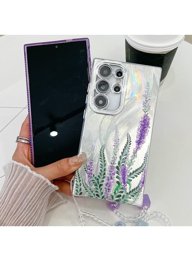 S-TOP Case For Samsung Galaxy A25 5G Electroplating Flowers Plants Texture Wristband TPU Phone Case - Image 3