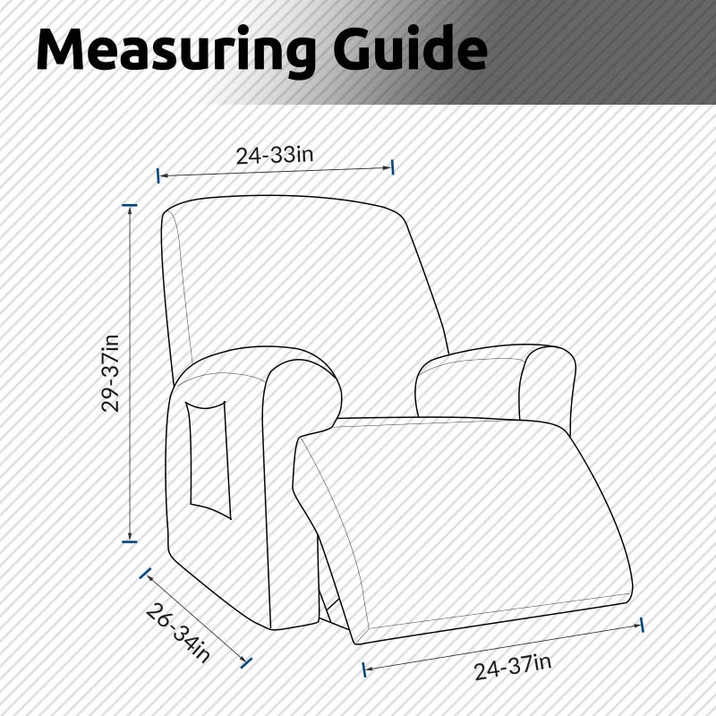 KEKUOU Recliner Chair Covers Lazy Boy Recliner Covers Stretch Couch Cover Slipcovers 1 Piece Furniture Protector with Elastic Bottom for Dog,Kids.(Recliner, Greyish Green) - Image 4
