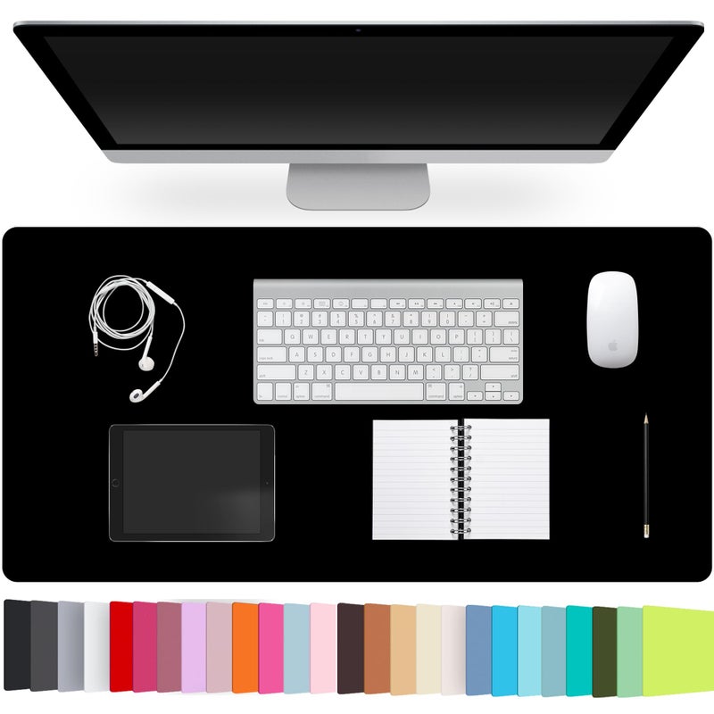 CADONO Leather Desk Pad ProtectorNonSlip Desk PadonSlip PU Leather Large Mouse PadEasy Clean Desk Protecor MatWriting Pad for Office WorkHomeDecorBlack 236 x 137 - Image 2