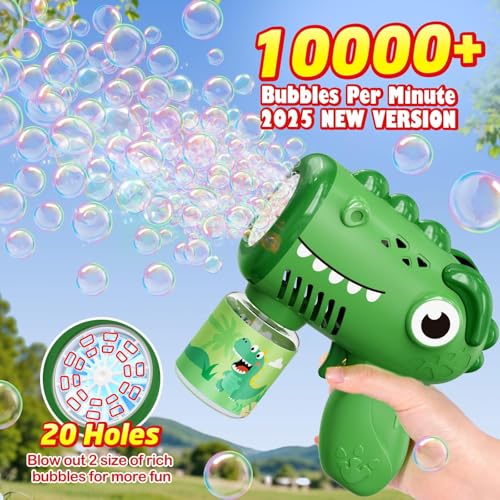 Yunaking Toys for Ages 38 Boys Girls Yunaking 2 Pack Bubble Machine Gun for Kids Rechargeable with Bubble Solutions Kids Toys Gifts for 3 4 5 6 7 8 Years Old Boy Girl Birthday Toy for Kid Toddlers Ages 46 - Image 5