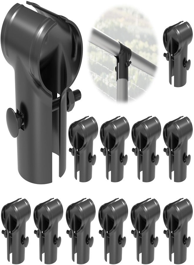 FOROIRON 12 Pcs End Rail T Clamps 1-5/8", T Pipe Clamp for 1-5/8" OD Pipe Chain Link Fence Part Chain Link Fence Clamps - Image 1