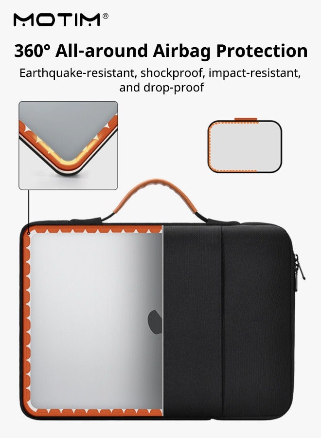 موتيم حقيبة كمبيوتر محمول مقاس 16 بوصة، حقيبة كمبيوتر محمول مقاومة للماء والصدمات وحماية كاملة، حقيبة كمبيوتر محمول متعددة الأجزاء لتخزين MacBook Air و iPad والماوس وكابلات البيانات، إلخ. - Image 4