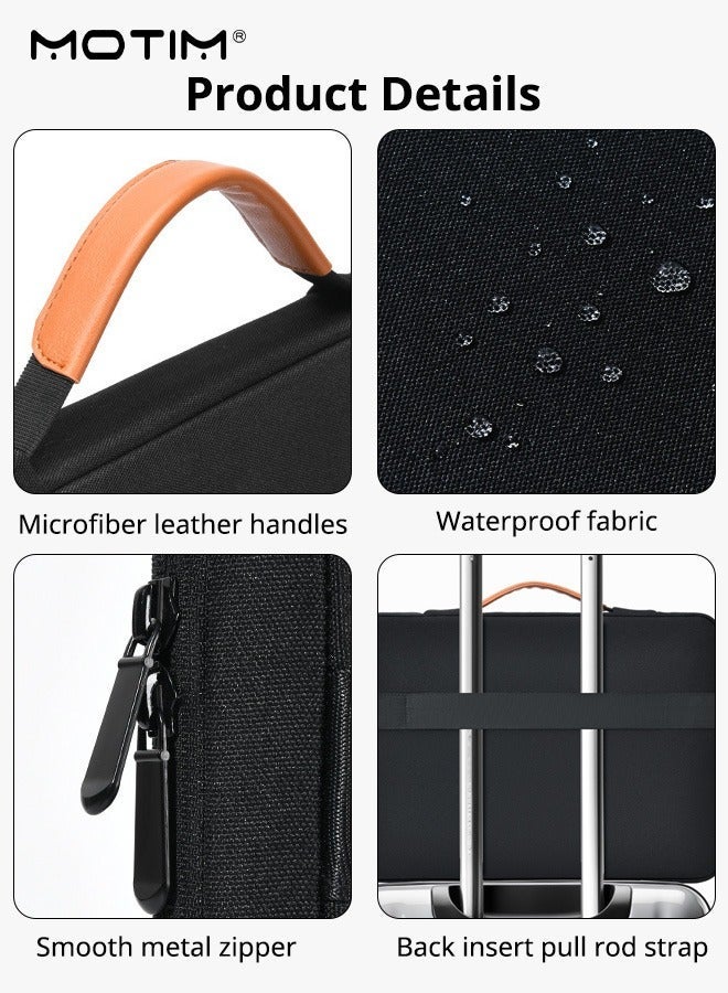 موتيم حقيبة كمبيوتر محمول مقاس 16 بوصة، حقيبة كمبيوتر محمول مقاومة للماء والصدمات وحماية كاملة، حقيبة كمبيوتر محمول متعددة الأجزاء لتخزين MacBook Air و iPad والماوس وكابلات البيانات، إلخ. - Image 5