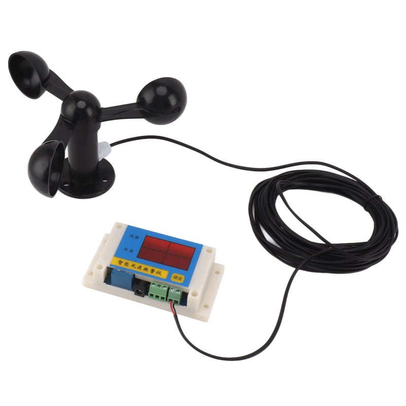 Tower Crane Anemometer: 3 Cup Wind Blade, High Accuracy, Anti Interference - Wide Measuring Range, Power Failure Memory Wind Speed Alarm for Outdoor Wind Measurement, Power Plant, Weather Station - Image 5
