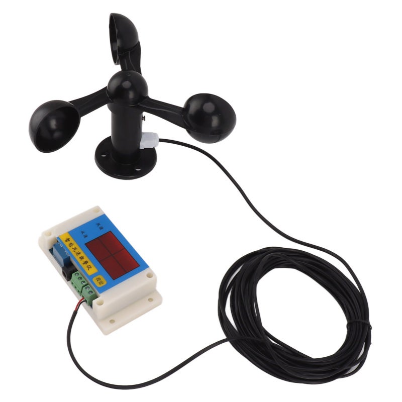 Tower Crane Anemometer: 3 Cup Wind Blade, High Accuracy, Anti Interference - Wide Measuring Range, Power Failure Memory Wind Speed Alarm for Outdoor Wind Measurement, Power Plant, Weather Station - Image 3