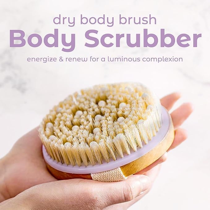 Bitrexup Dry Brushing Body Brush,Natural Bristle Exfoliating Brush for Skin Renewal, Lymphatic Support and Circulation Boost, Natural Bristles and Massage Nodes for Flawless Skin (PACK OF 1) - Image 2