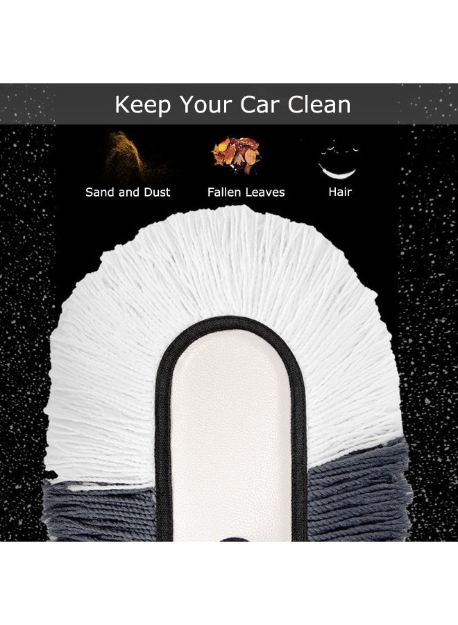 Laoybho 4Pcs Car Duster Set, Extendable Long Handle Brush, Double-Head Interior Dust Brush, Microfiber Cleaning Cloth Vehicle Detailing Tool Cleaning Kit for Car Windows Screen Air Vents Dashboard Screen - Image 3