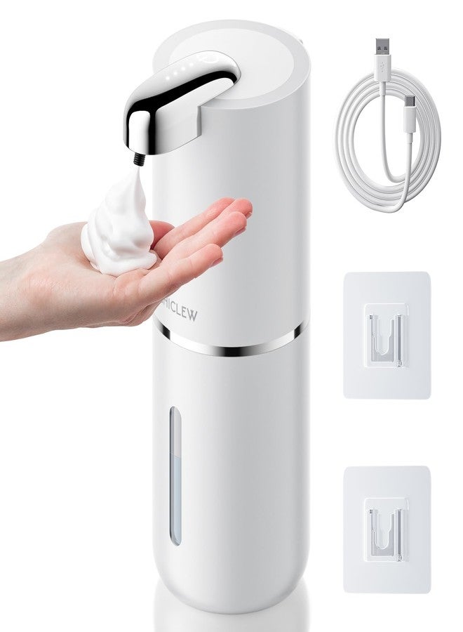 CHICLEW Automatic Foam Soap Dispenser 400ML, Rechargeable Liquid Hand Soap Dispensers Touchless with 4 Adjustable Levels, Motion Sensor Waterproof Wall Mount Foaming Soap Dispenser for Bathroom - Image 1