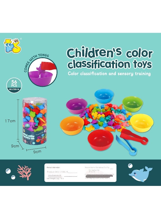 NIBEMINENT Counting Transport Matching Game with Sorting Cups, Color Classification and Sensory Training Preschool Educational Learning Toys Gift for Toddlers Kids Boys Girls Ages 3 4 5 6 + - Image 2