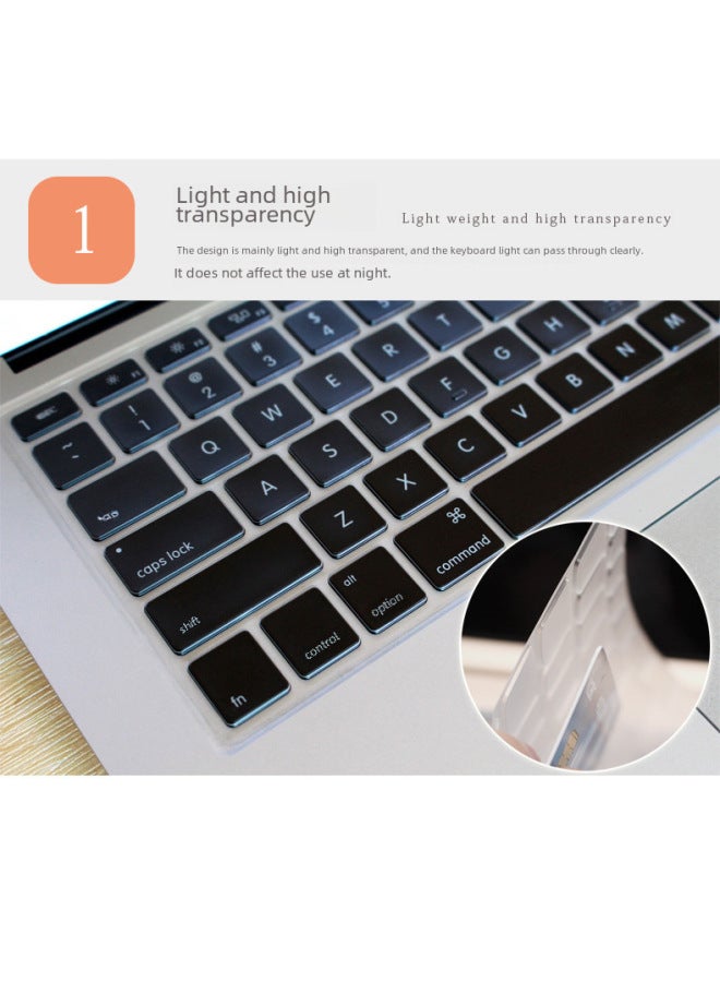 For Mac Laptop Air13 Keyboard Film 16 Protective Sticker Transparent Pro15 Inch Apple Macbook 12-Color:TPU Transparent Keyboard Film Tape (cardboard + OP Bag)-Dimensions:Apple Air 11 Inch (A1370/A1465) - Image 3