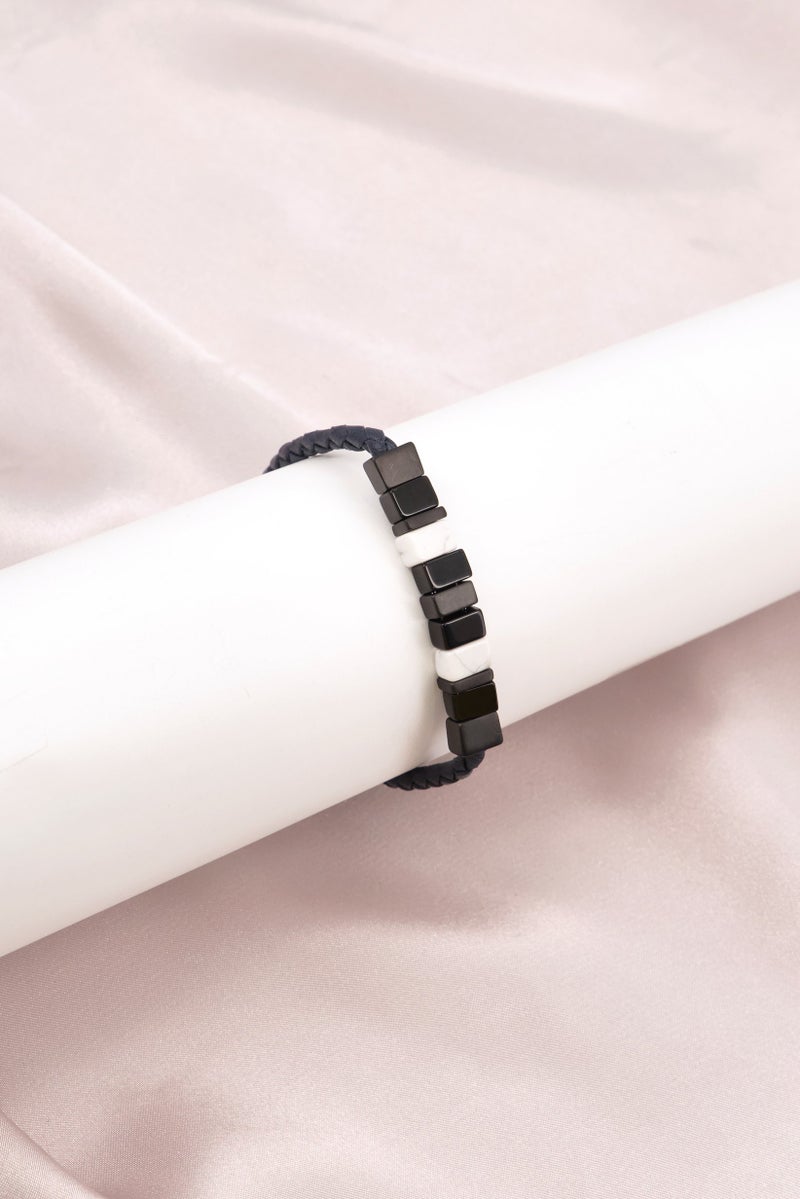 CERRUTI 1881 Men CIAGB0001404 Fashion Leather Bracelet, Black - Image 1