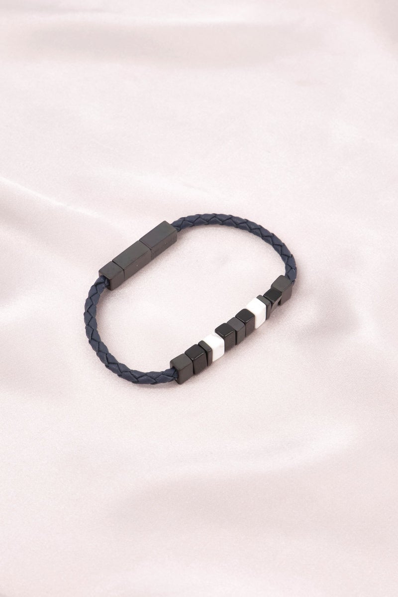 CERRUTI 1881 Men CIAGB0001404 Fashion Leather Bracelet, Black - Image 2