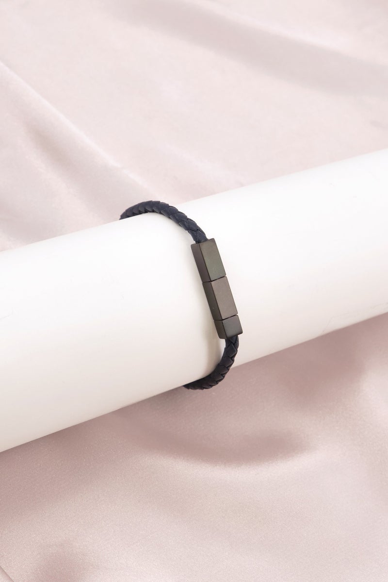 CERRUTI 1881 Men CIAGB0001404 Fashion Leather Bracelet, Black - Image 3