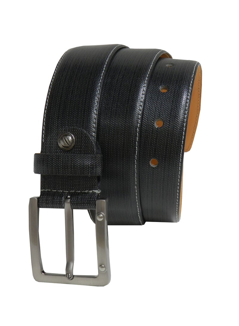 LAVERI LEATHER GENUINE LEATHER 40 MM CASUAL JEANCE BELT FOR MENS IN BLACK - Image 2