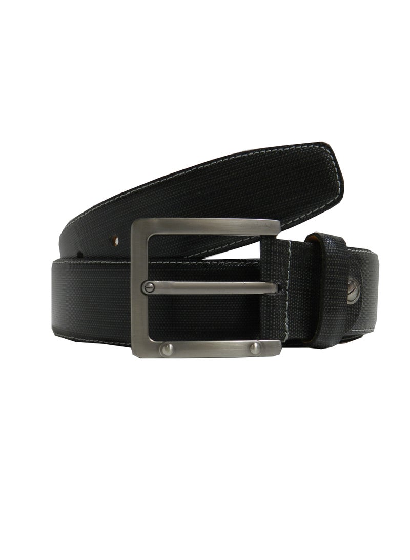 LAVERI LEATHER GENUINE LEATHER 40 MM CASUAL JEANCE BELT FOR MENS IN BLACK - Image 1
