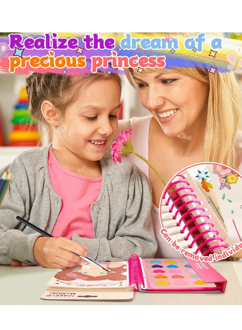 Poke Art DIY Toys for Girls, Warmyard Childhood Infinite Dream Hand-Painted Poke Art 3D Cartoon Change Dress Educational Toys Pocket Watercolor Painting Book Poke Fun Painting for Kids - Image 2