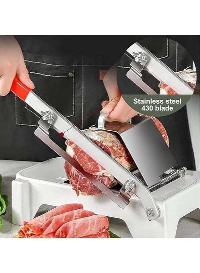 منزل الغابة قطاعة لحوم مجمدة يدوية من الستانلس ستيل للاستخدام المنزلي والمطبخ للاستخدام التجاري لتقطيع اللحم البقري ولحم الضأن لمحبي الاواني الساخنة - Image 1
