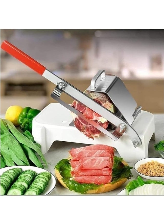 منزل الغابة قطاعة لحوم مجمدة يدوية من الستانلس ستيل للاستخدام المنزلي والمطبخ للاستخدام التجاري لتقطيع اللحم البقري ولحم الضأن لمحبي الاواني الساخنة - Image 4