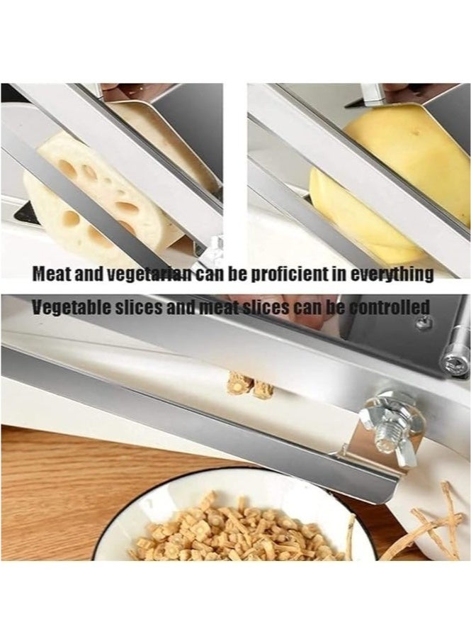 منزل الغابة قطاعة لحوم مجمدة يدوية من الستانلس ستيل للاستخدام المنزلي والمطبخ للاستخدام التجاري لتقطيع اللحم البقري ولحم الضأن لمحبي الاواني الساخنة - Image 5