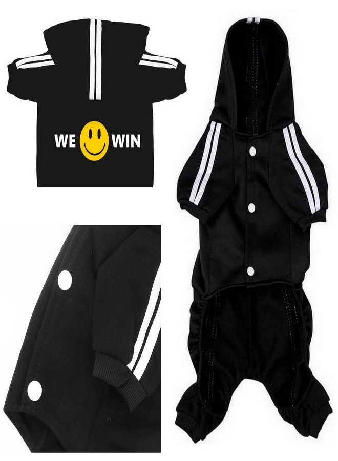 Aolowewin Weowin Pet Outfit - Cute Dog Hoodie Tracksuit Sweater Winter Clothes Pajamas Jumpsuit 4-Legs Black for Puppy Small Medium Large Dogs Girl or Boy (XX-Small) - Image 4