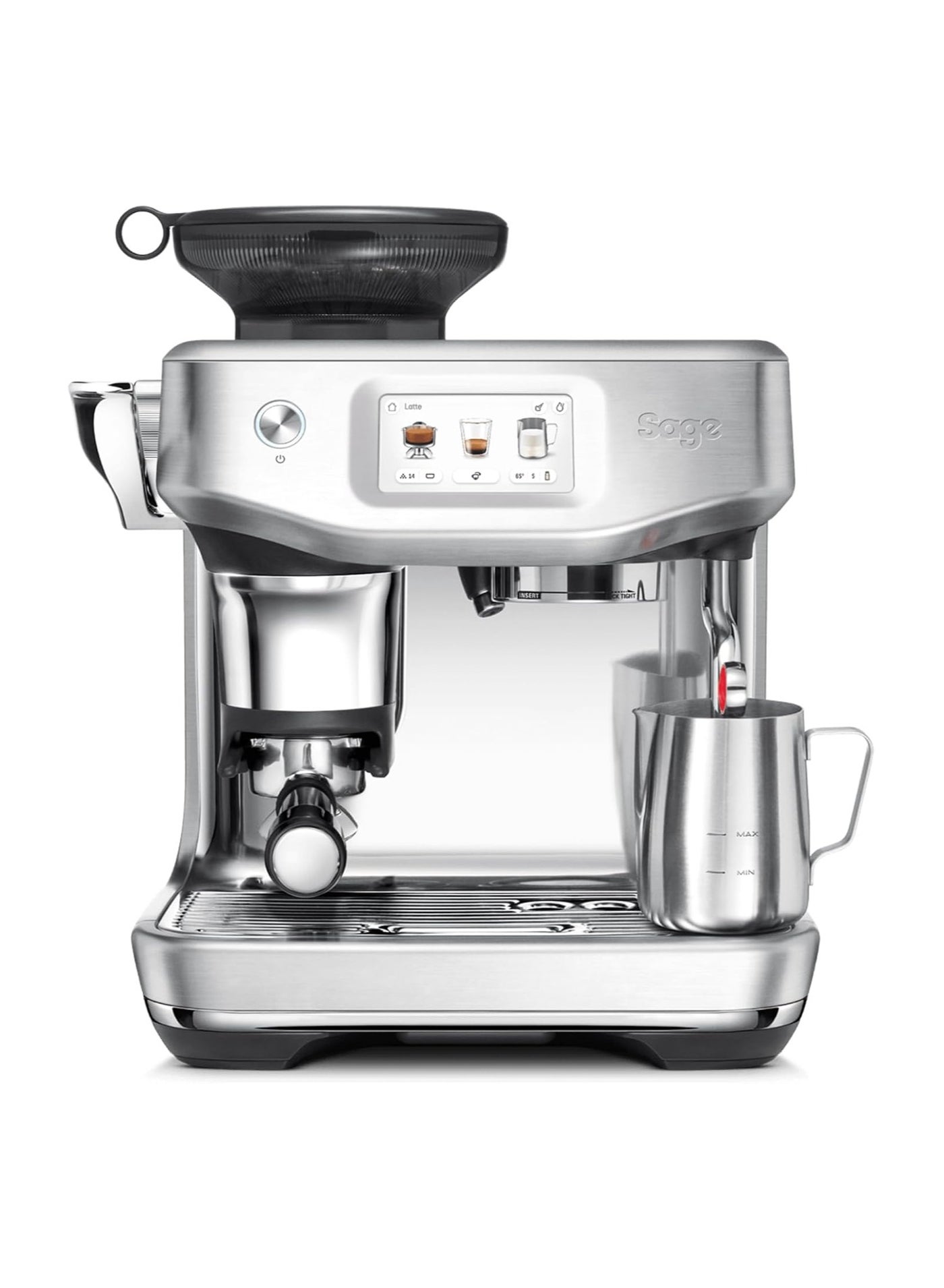 The Barista Touch Impress –Bean-to-Cup Espresso Machine,Hands-Free microfoam,ThermoJet Heating,Cold Brew Function,Touchscreen –Brushed Stainless Steel - UAE Version,2 Year Manufacturer Warranty