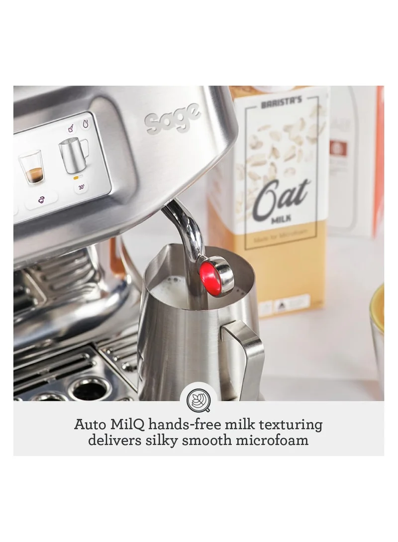 Sage The Barista Touch Impress –Bean-to-Cup Espresso Machine,Hands-Free microfoam,ThermoJet Heating,Cold Brew Function,Touchscreen –Brushed Stainless Steel - UAE Version,2 Year Manufacturer Warranty
