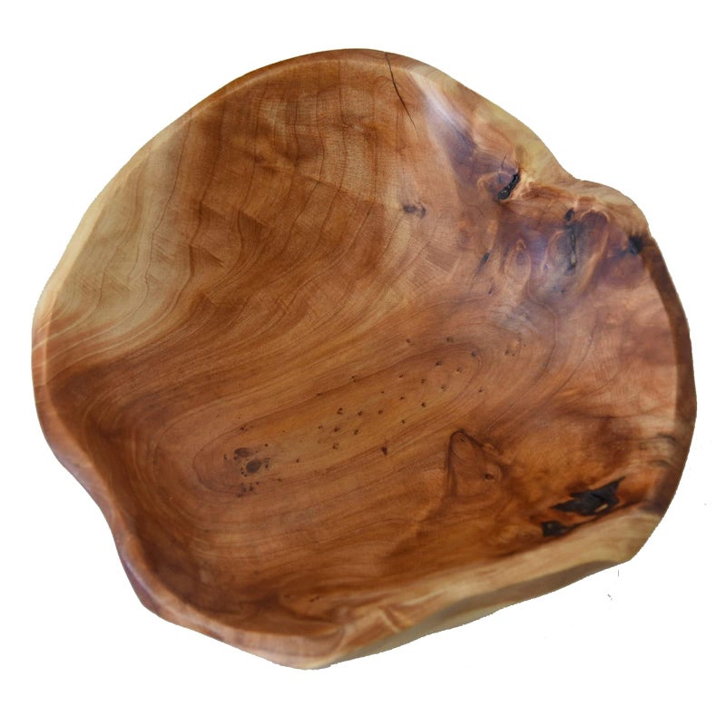JFFLYIT Creative Wood Bowl - Root Carved, Handmade, Natural Real Wood Candy Serving Bowl (9"-10") - Image 1
