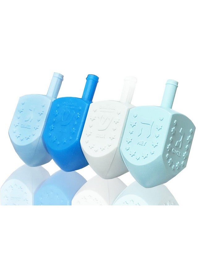 The Dreidel Company The Dreidel Company Hanukkah Blue and White Plastic Dreidel (30-Pack) - Image 2
