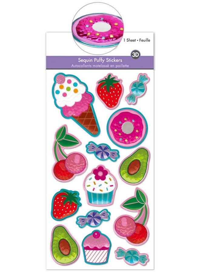 AoneFun Ice Cream Stickers For Girls Kid Puffy Stickers For Kids Rainbow Stickers For Kids Girl Stickers Sparkle Stickers 3D Stickers For Kids Stickers For Girls 1012 Sparkly Stickers Shiny Stickers Girls - Image 2