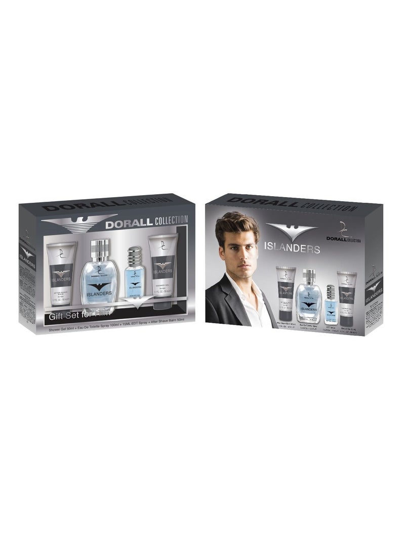 دورال كولكشن عطر آيلاندرز للرجال، مجموعة هدايا من 4 قطع، او دي تواليت 100 مل + او دي تواليت 15 مل + جل استحمام 50 مل + كريم ما بعد الحلاقة 50 مل - Image 2