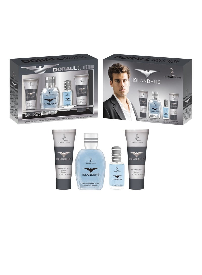 دورال كولكشن عطر آيلاندرز للرجال، مجموعة هدايا من 4 قطع، او دي تواليت 100 مل + او دي تواليت 15 مل + جل استحمام 50 مل + كريم ما بعد الحلاقة 50 مل - Image 4