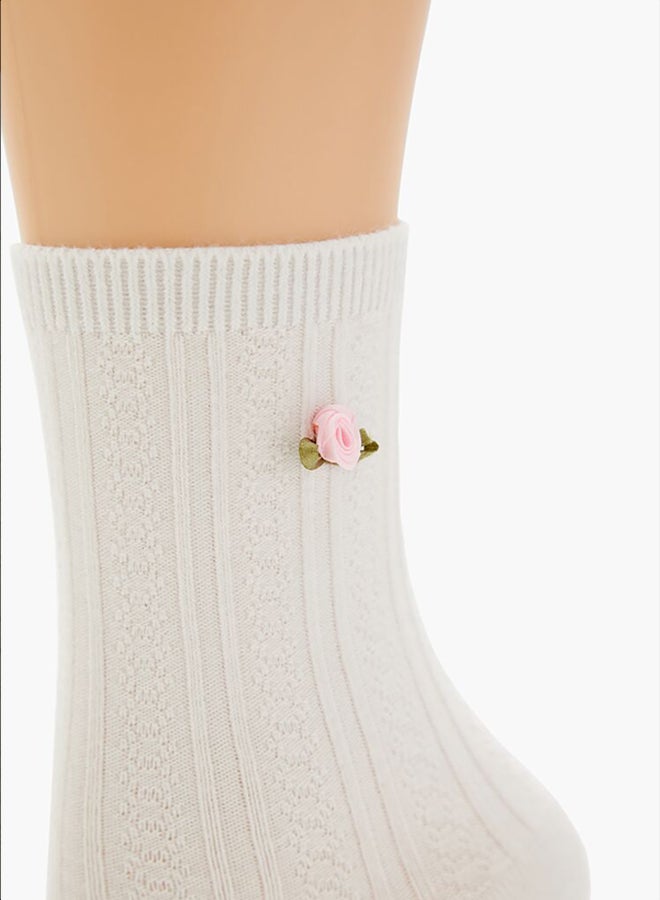 FOREVER 21 Rosette Crew Socks - Image 4