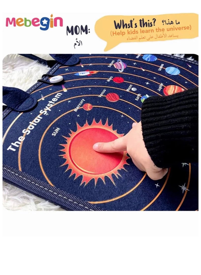 Toddler Busy Board Preschool Montessori Toy Young Children Early Educational Learning Studying Binder Sturdy Sensory Plank Enlighten Practise Basic Dress Skills Fine Motor Technical Ability  - Image 2