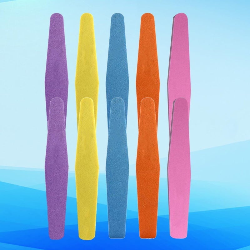 10pcs Nail Buffer Sponge Files and Sandpaper Nail Polisher Bars Double-Sided Grit Manicure Tools for Gentle Care and Salon Use Random Color - Image 5