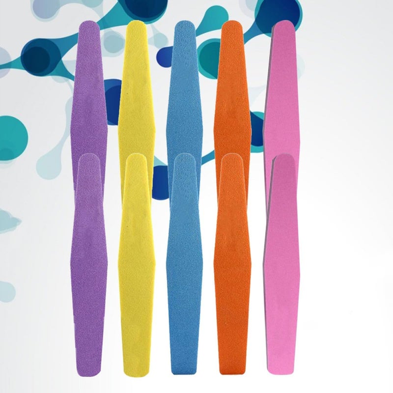 10pcs Nail Buffer Sponge Files and Sandpaper Nail Polisher Bars Double-Sided Grit Manicure Tools for Gentle Care and Salon Use Random Color - Image 4