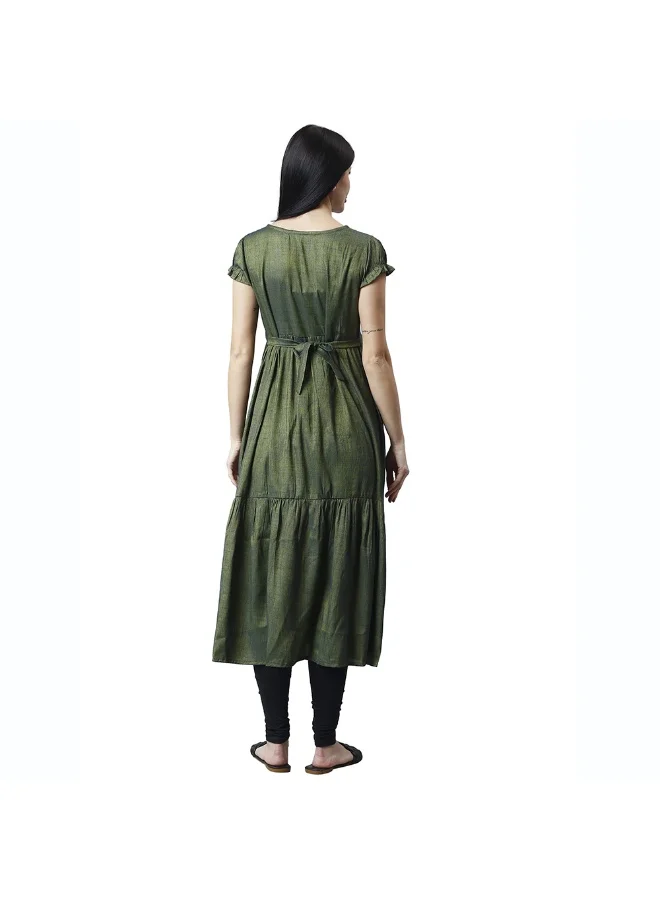 CEE 18 Women's Cotton Rayon A-Line MaternityFeeding kurti With Zippers